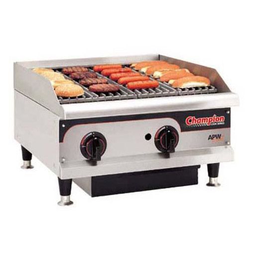 APW Wyott 18" Gas CharRock Lava Rock Charbroiler, GCRB-18H-CE