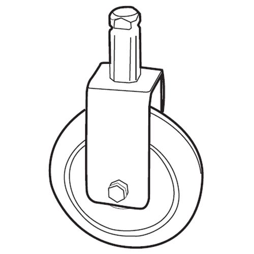 Cambro 5" D Rigid Caster w/o Brake