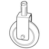 Cambro 5" D Rigid Caster w/o Brake