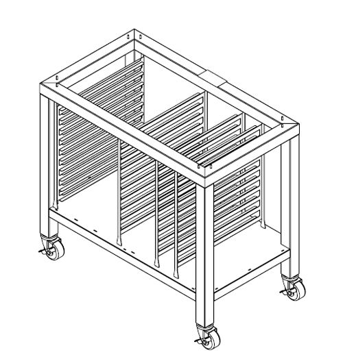 Alto-Shaam 32-1/16 in. Mobile Stand w/ Pan Slide and Shelf, 5006189