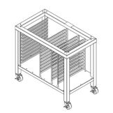 Alto-Shaam 32-1/16 in. Mobile Stand w/ Pan Slide and Shelf, 5006189
