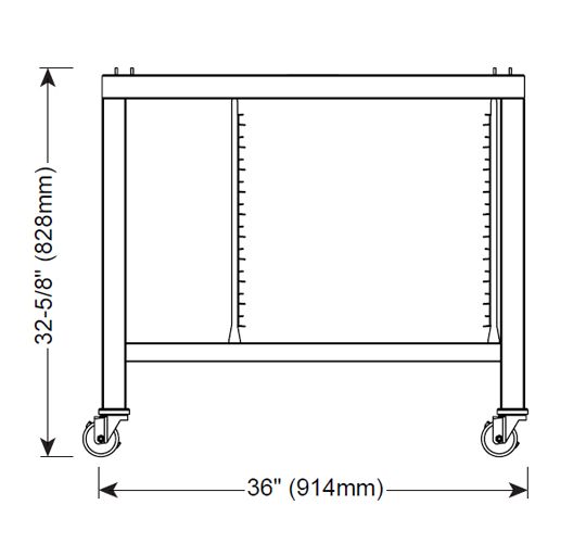 Alto-Shaam 32-1/16 in. Mobile Stand w/ Pan Slide and Shelf, 5006189