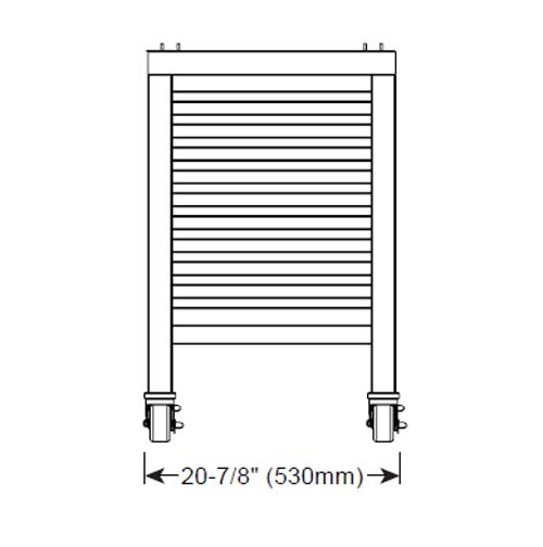 Alto-Shaam 32-1/16 in. Mobile Stand w/ Pan Slide and Shelf, 5006189