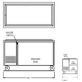 Randell&reg; Stainless Steel 60" Open Base Frost Top Unit
