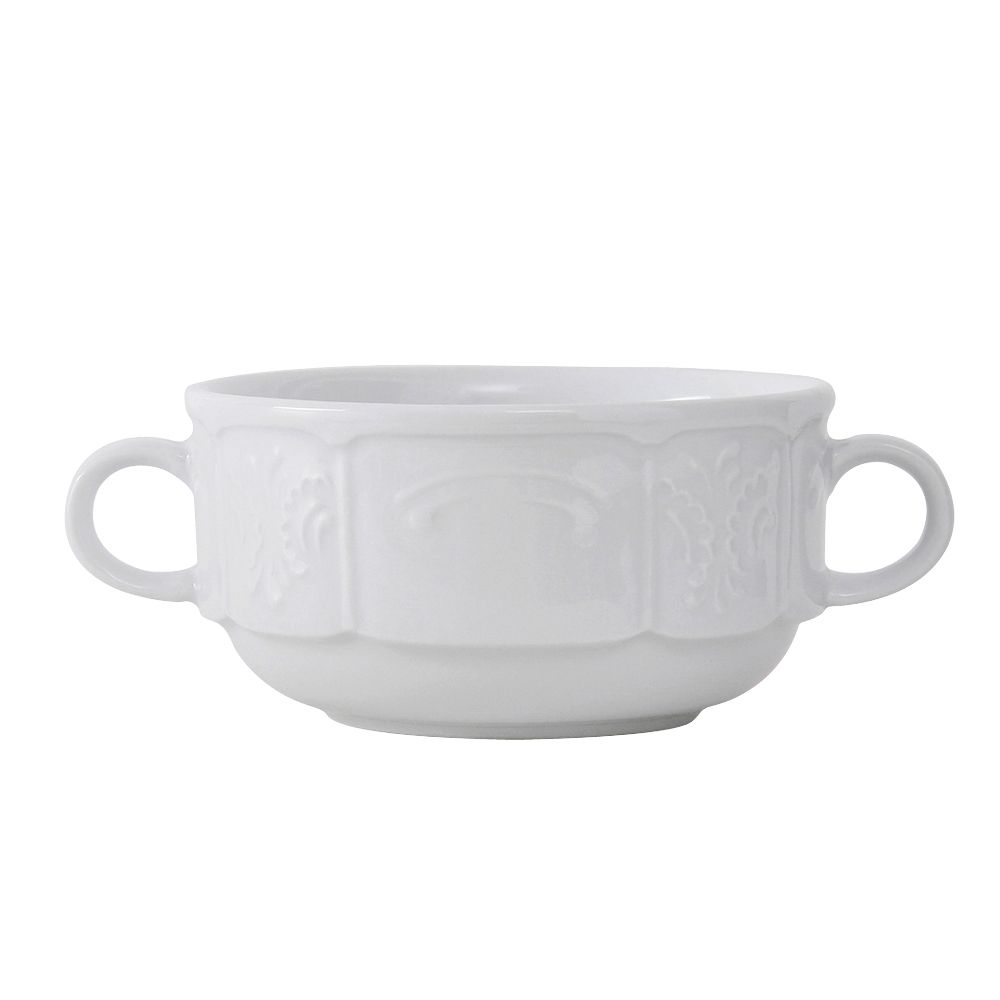 Tuxton 11 Oz Soup Mug, Chicago Series, Porcelain White