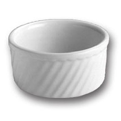 Hall&reg; China Bright White 20 Oz. Round Souffle without Handle