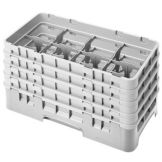 Cambro Camrack 8 Comp Half Size Glass Rack w/ 4 Extenders, Soft Gray