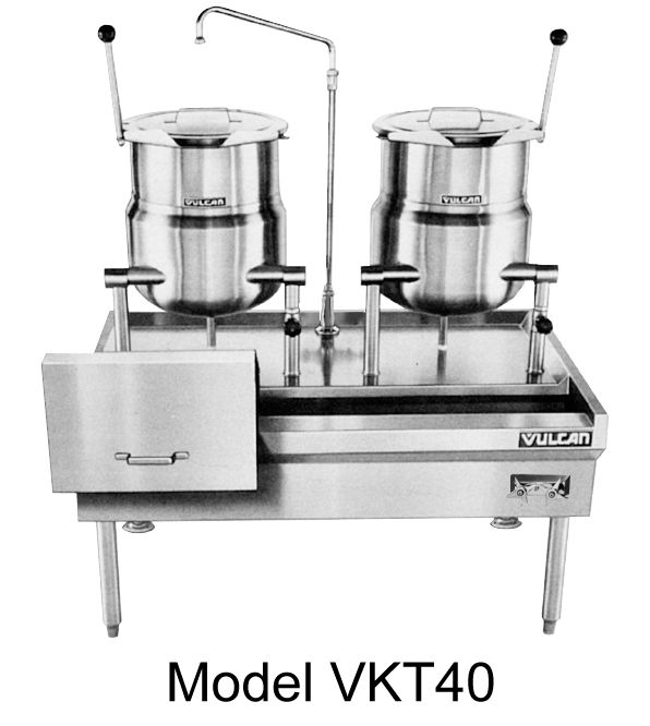 Vulcan Hart Direct Steam 80" Kettle / Stand Assembly