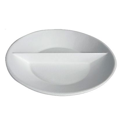 Bugambilia Large Round Divided Platter, White