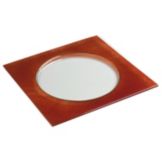 Steelite Creations Red Glass 11&frac12;" Square Halo Plate
