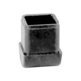 Black Plastic Stack Chair Glide, Fits 13/16" OD, Square Leg