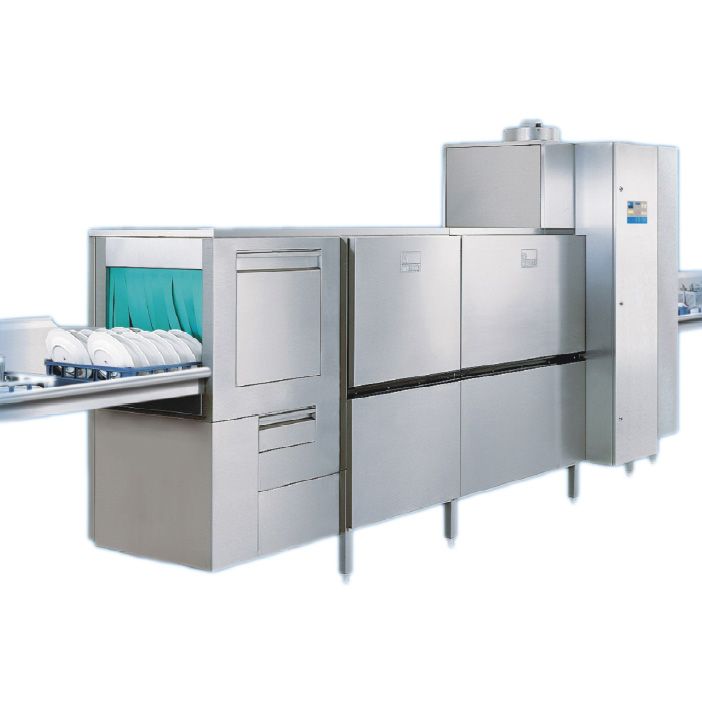 Meiko K-Tronic Multiple Tank Rack Conveyor Dishwasher w/ Prewash