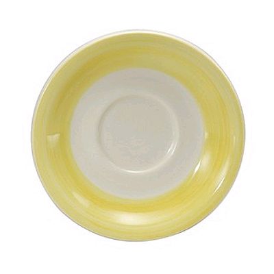 Oneida&reg; Jubilee&trade; 5-1/2" Ivory / Canary Yellow Saucer