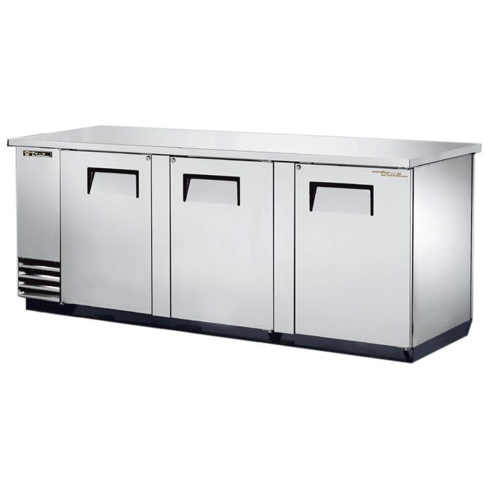 True&reg; S/S 3-Swing door Pass-Thru Back Bar Cooler for 193 6-Packs