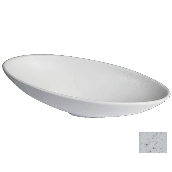 Bugambilia Marble White Cast Aluminum 44 Oz Oval Spheres Dish