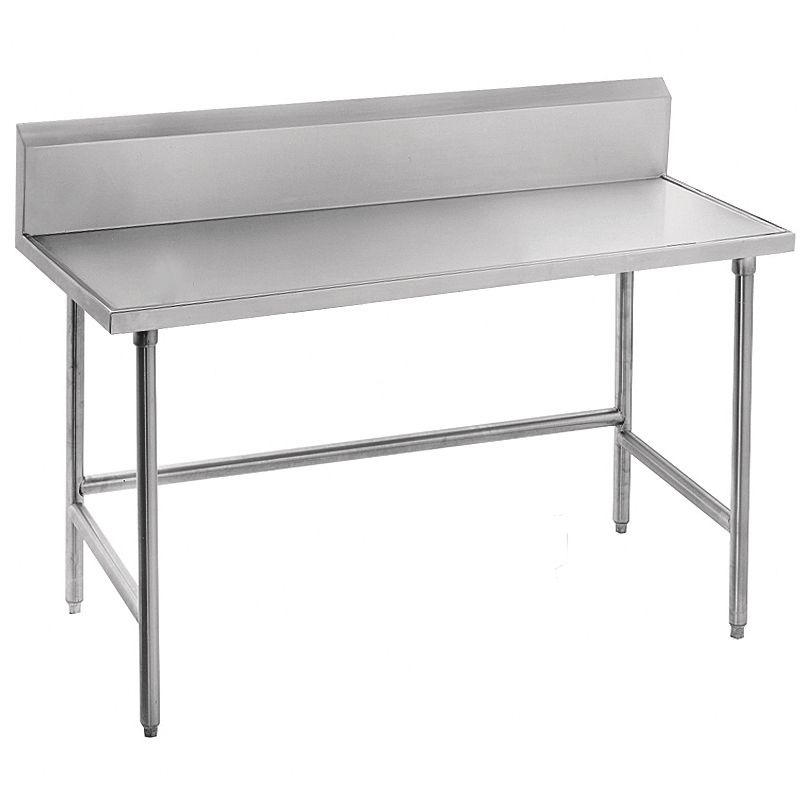 TSKG Series 30in. x 24in. Rear Splash S/S Open Work Table, TSKG-302