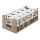 Vollrath Cocoa Half Size 10-Compartment Tall Glass Rack