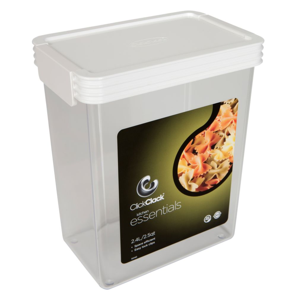 ClickClack&reg; Airtight Storers 2.5 Qt Canister with White Lid