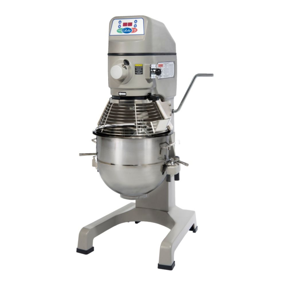 Globe Food 3-Speed 30 Qt Floor Model Planetary Mixer w/ Safety Guard