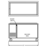 Randell&reg; Stainless Steel 60" Enclosed Base Frost Top Unit