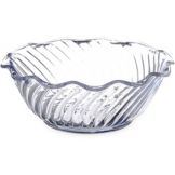 Dinex&reg; Clear SAN Plastic Swirled 13 Oz Tulip Bowl