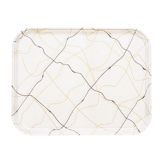 Cambro Swirl Black and Gold 12 in. x 16-5/16 in. Rectangle Camtray