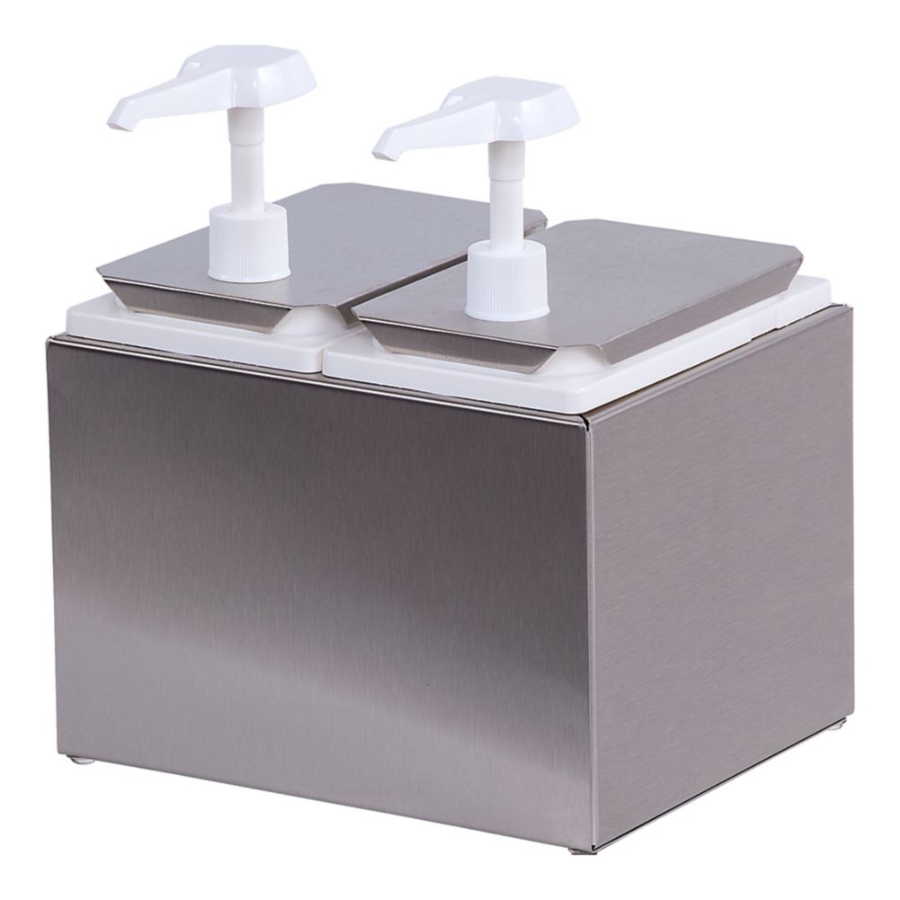 Carlisle&reg; Stainless Steel 2 Pump Topping Rail