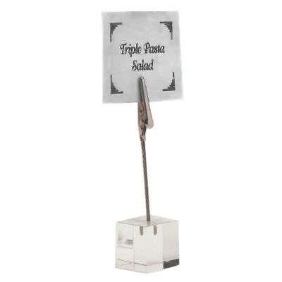 American Metalcraft Acrylic Square Base Alligator Clip Card Holder