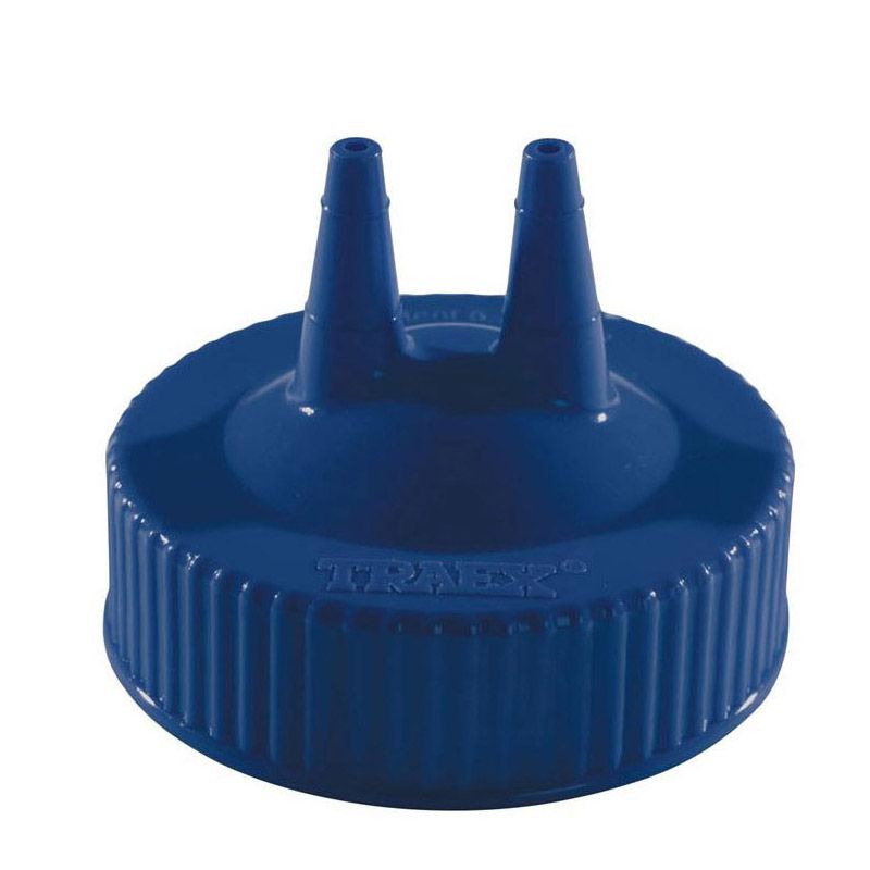 Traex&reg; Blue Wide Mouth Twin Tip Cap for Squeeze Bottle