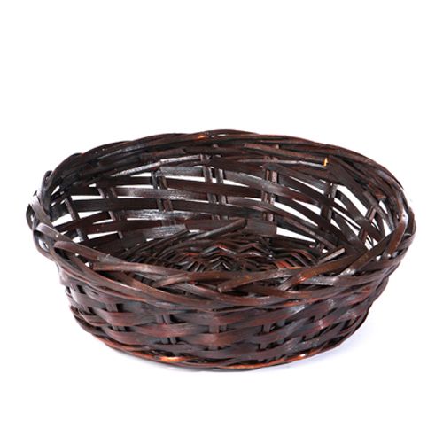Willow Specialties 12-1/2" Round Brown Willow Basket