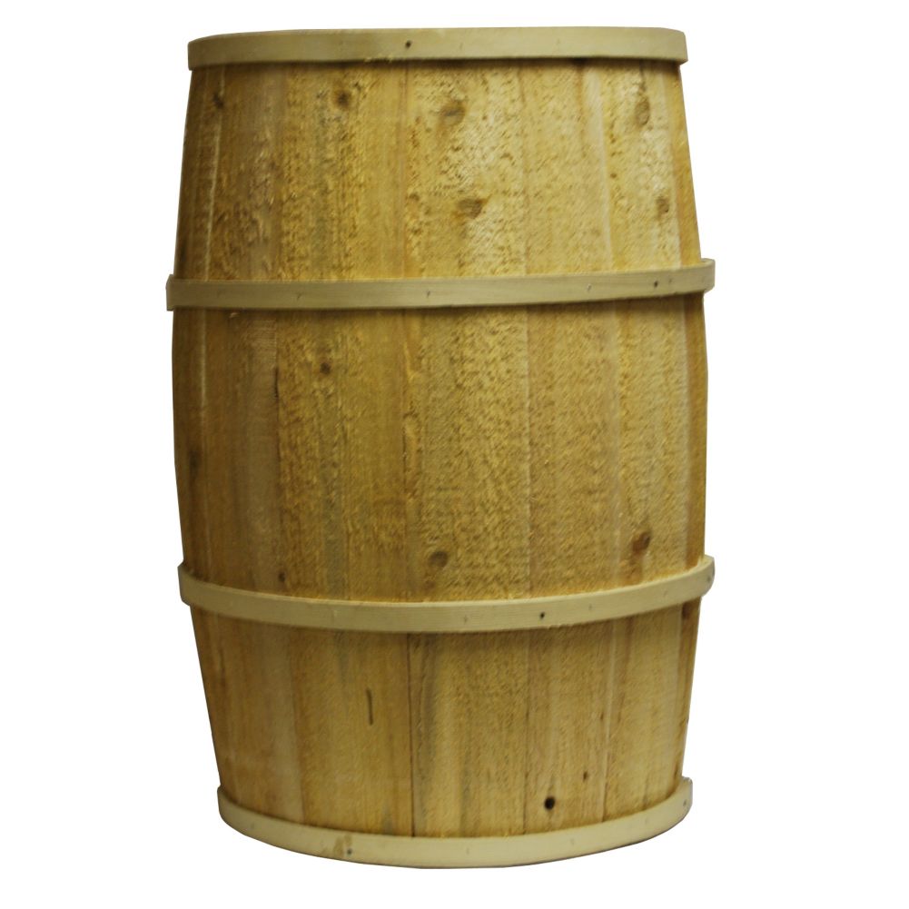 Bradbury Barrel 20" x 30" Rustic Wooden Barrel