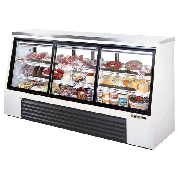 True&reg; Pass-Thru Single-Duty Refrigerated 32 Cu Ft Deli Case
