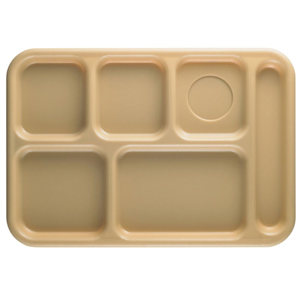 Cambro Beige Camwear&reg; School Compartment Tray