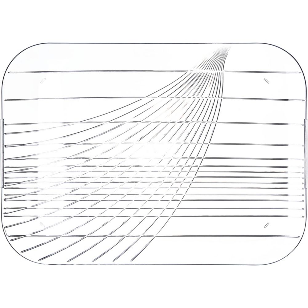 Festival Trays Rectangular Handled Tray, Clear, 22" x 16"