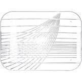 Festival Trays Rectangular Handled Tray, Clear, 22" x 16"