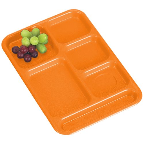 Cambro Orange Budget School Compartment Tray
