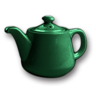 Hall&reg; China Forest Green 12 Oz. Tea Pot with No Drip Spout