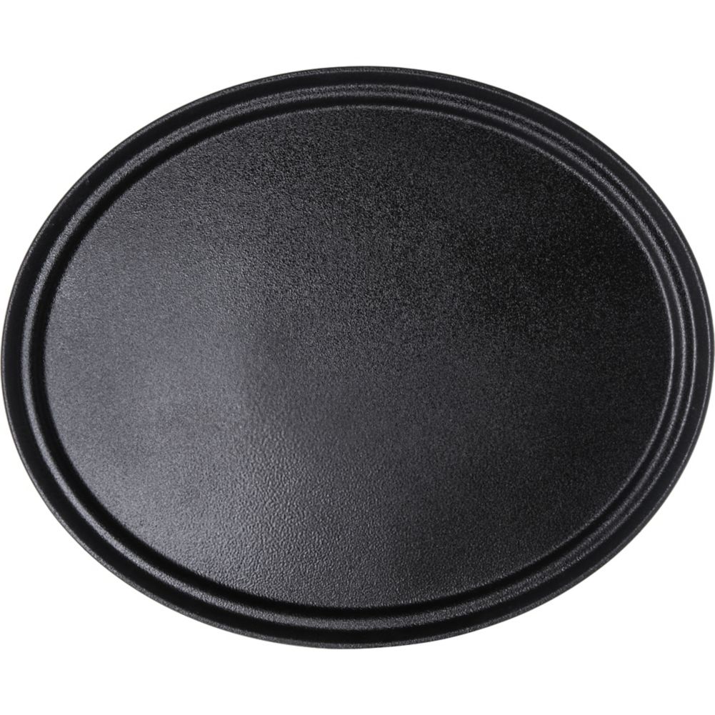Carlisle&reg; Griptite&trade; 27-1/16 x 22-5/16 Black Oval Tray