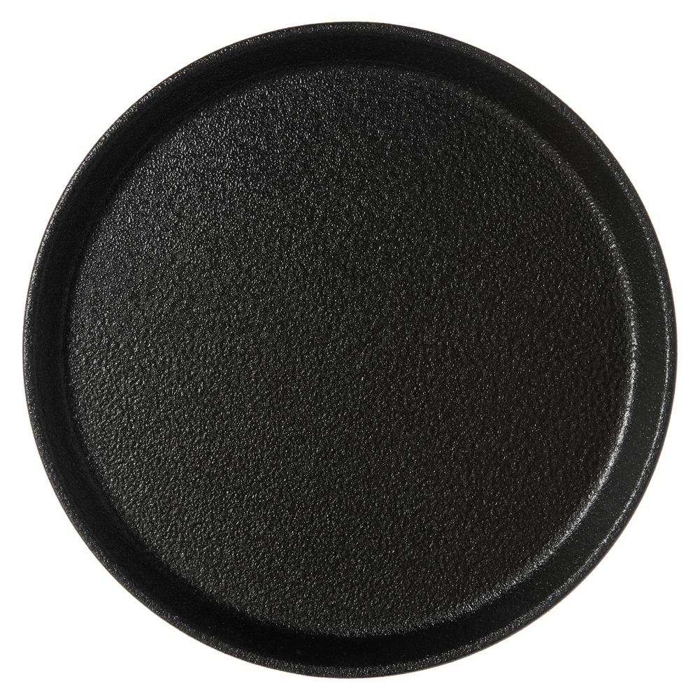 Carlisle Round GripTite&trade; Tray, Black, 11"
