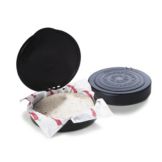 Carlisle Hinged Tortilla Server, Black, 7"