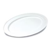 Delfin 12x8x1 in. Oval Unbreakable ABS/Acrylic White Element Tray