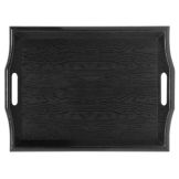 G.E.T. Black SAN Plastic 18" x 14" Room Service Tray