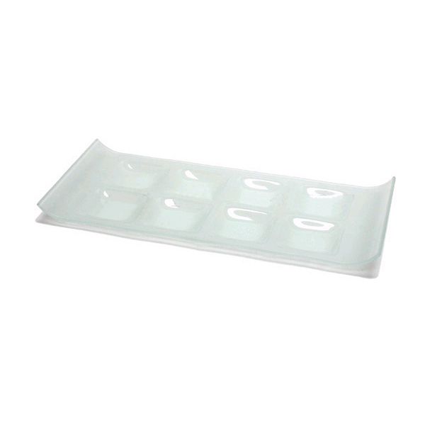 Front Of The House&reg; Nami&trade; Frosted Glass 8-Section Plate