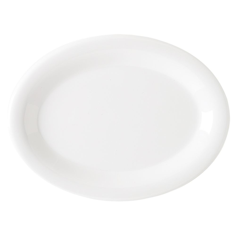 G.E.T. Diamond White&trade; Oval 9-1/2 x 7-1/4" White Platter