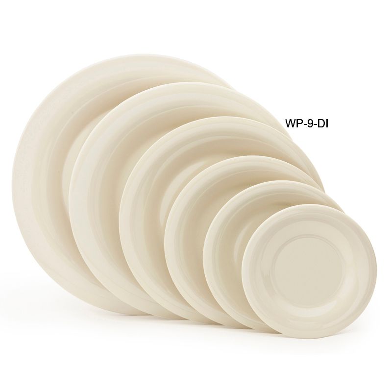 G.E.T. Diamond Ivory&trade; Wide Rim 9" Melamine Plate