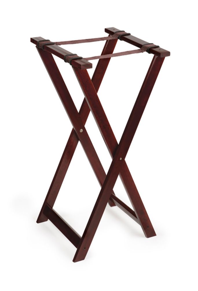 G.E.T. Mahogany Hardwood 31-1/2" High Tray Stand