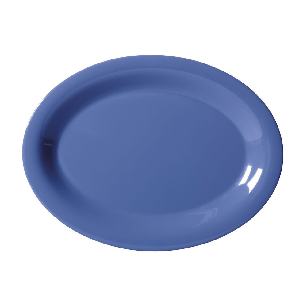 G.E.T. Diamond Mardi Gras&trade; Peacock Blue 12 x 9" Platter
