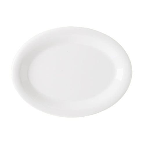 G.E.T. Diamond White&trade; Oval 13-1/2 " White Melamine Platter