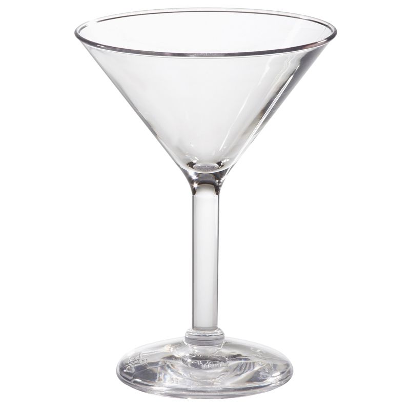 G.E.T. Specialty Drinkware Clear SAN Plastic 6 Oz Martini Glass
