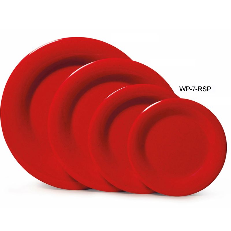 G.E.T. Red Sensation&trade; Wide Rim 7-1/2" Round Melamine Plate